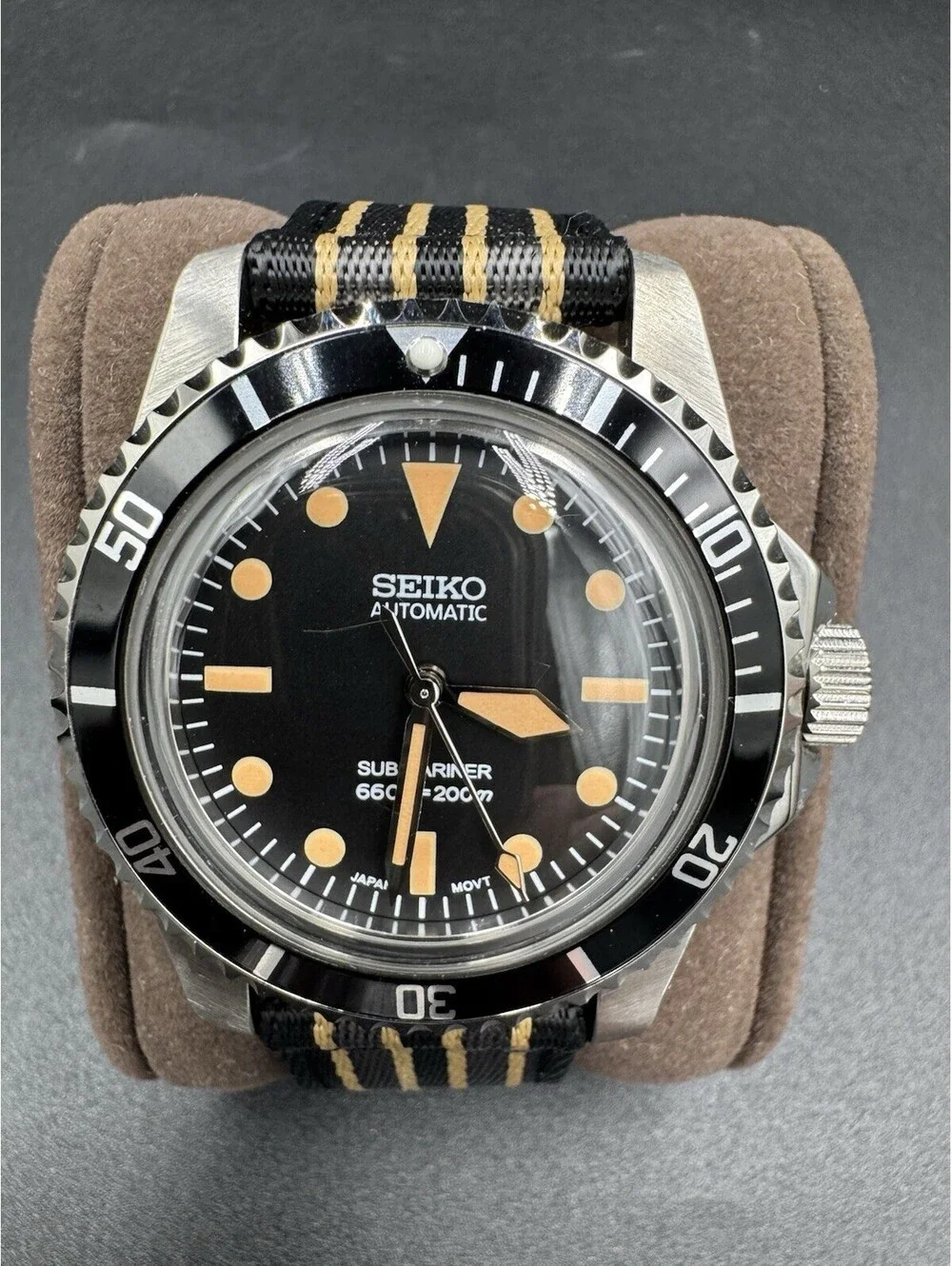 Seiko Submariner GMT Mod Men's 43mm Stainless Steel Automatic Wristwatch Custom